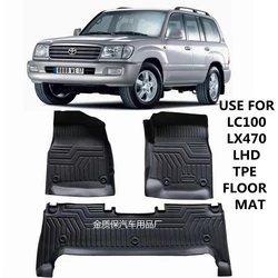 Use for Toyota Land Cruiser LC100 car carpet LC100 car floor foot mats Full Set Fit For LC100 waterproof car floor mats LC100mat