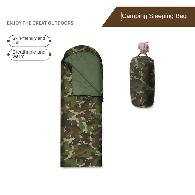 Outdoor travel camping sleeping bag Ultra-lightweight waterproof 4 season thermal envelope backpack Mummy cotton sleeping bag