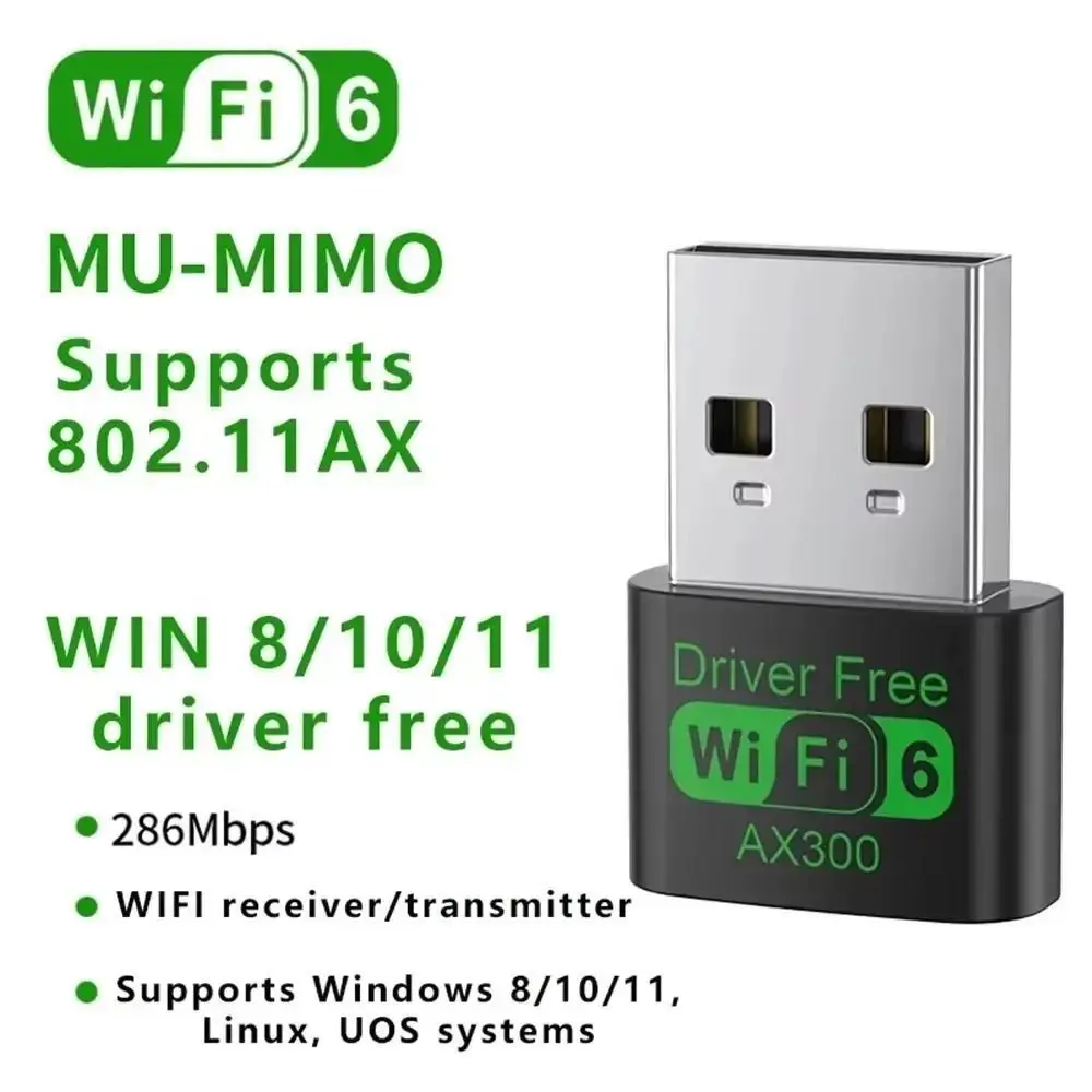 Penerima WiFi Adaptor Jaringan WiFi Kartu Jaringan Bluetooth 5.3 Dongle WLAN Driver Gratis Penerima WiFi Dual Band