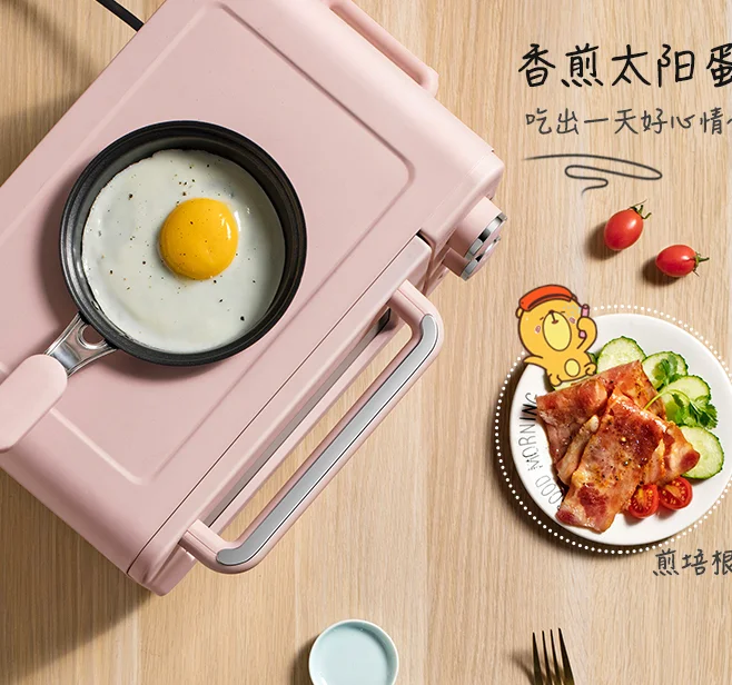 تصنيع مجموعة الإفطار 3 في 1 (البيض المقلي، المحمصة، صانع القهوة)، 3 في 1 آلة الإفطار