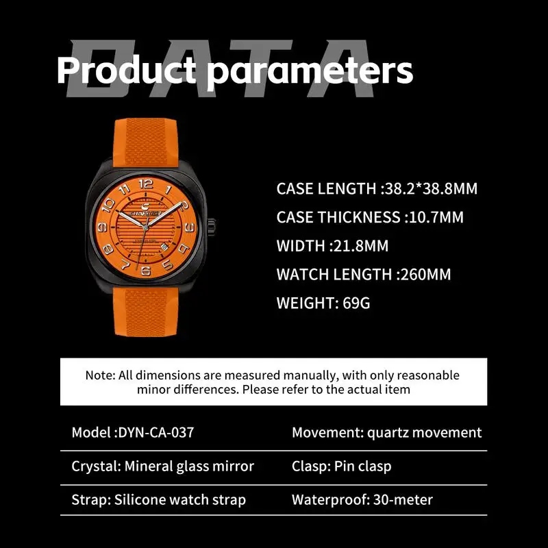 Reloj informal CHAXIGO, reloj de cuarzo resistente al agua a la moda, reloj Unisex para mujer, regalo de vacaciones, reloj para hombre del Día de San Valentín CA037