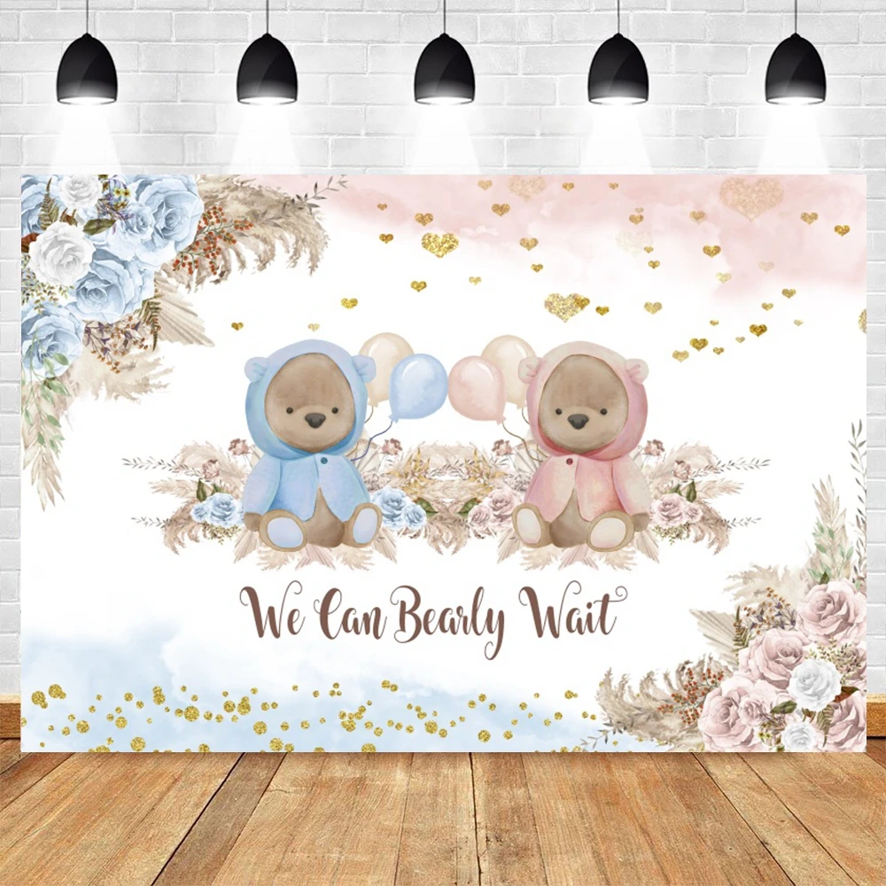 Fondo de revelación de género para niño o niña, cartel de decoración para fiesta de cumpleaños, Photozone