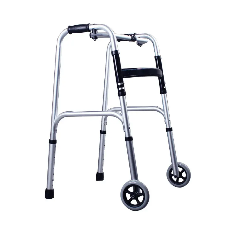 Folding Metal Mobility Frame Adjustable Walker Fixer For Elderly And Disabled Assistance