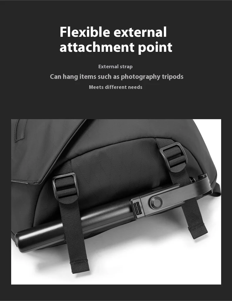 Bange Herren Einzelschulter-Brusttasche, Modische Leichte Crossbody-Tasche, Wasserdichte Große Kapazität Freizeitrucksack – Detail 9