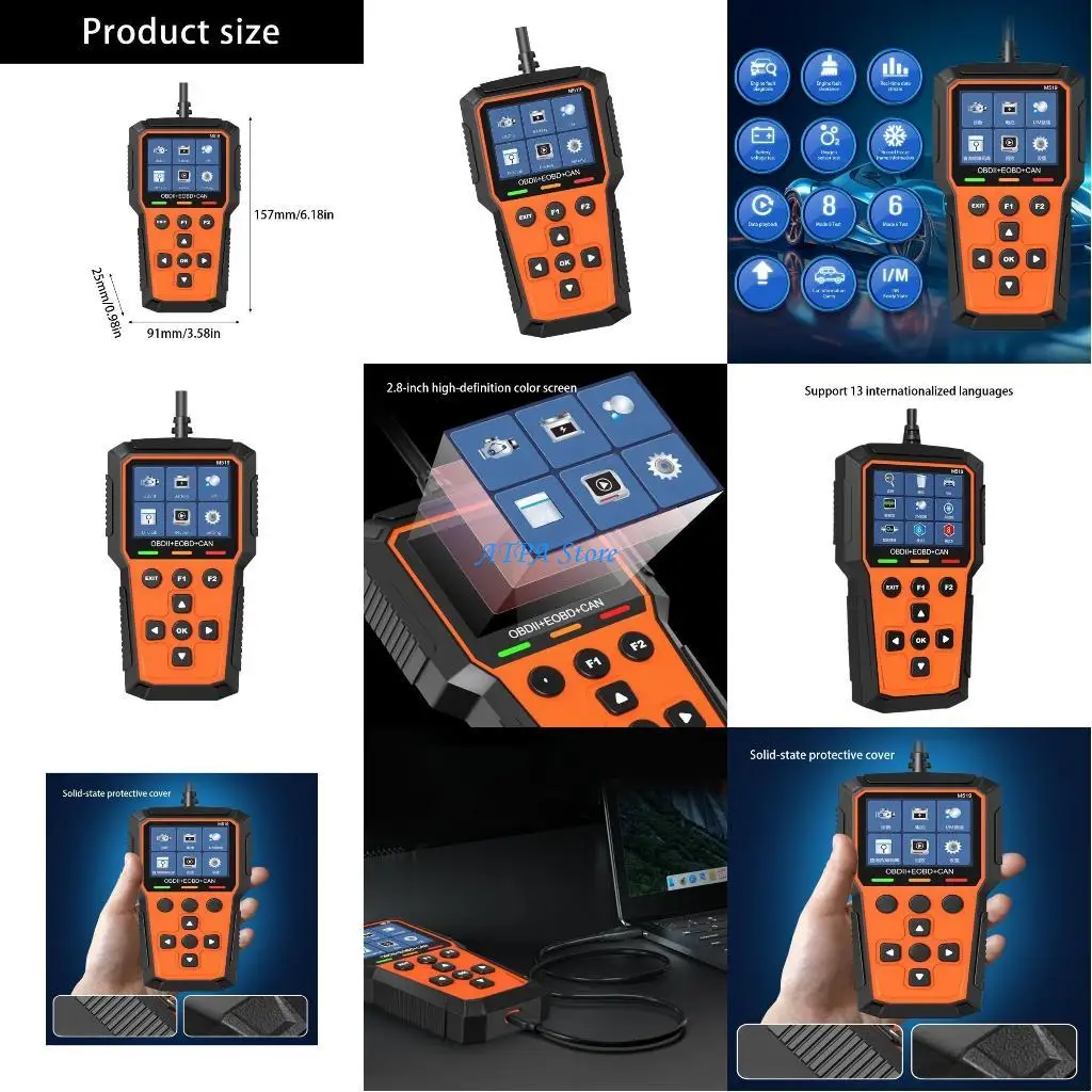 

U13C Multifunctional OBDII Diagnostic Tool OBD2 Scanner With Improved Safety Certification Engine Error Detection