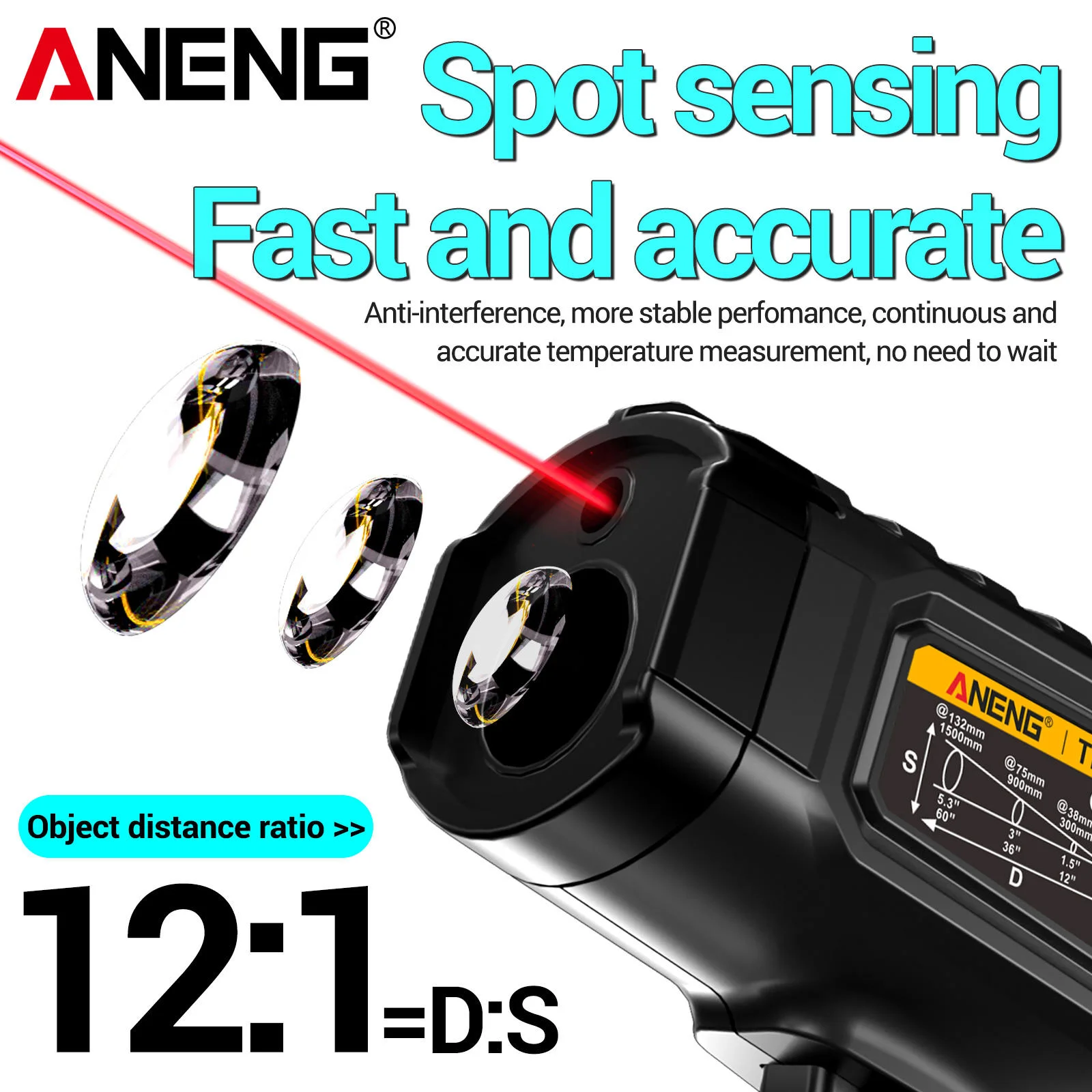 ANENG TH202 산업용 온도계 비접촉식 적외선 레 - Industrial Laser Temperature Sensor 리뷰 및 가격