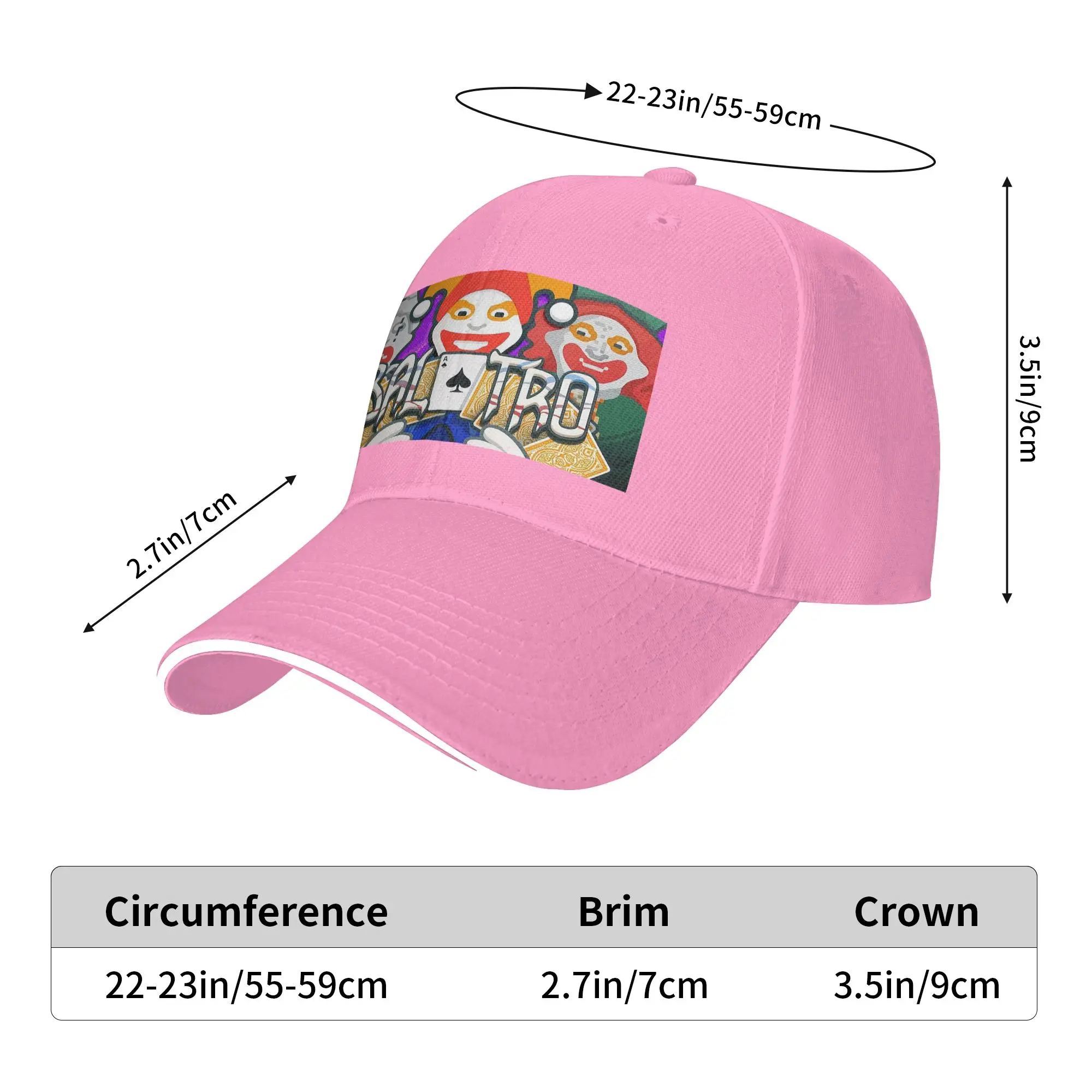 Balatro Playing Card Jocker Lusty Joker Cap Casual Baseball Caps Adjustable Hat Hip Hop Summer Unisex Baseball Hats Customizable