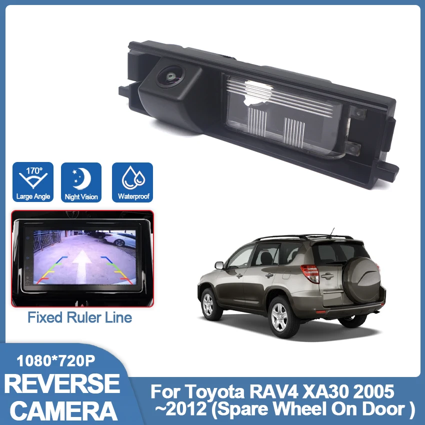 

Парковочная камера заднего хода автомобиля для Toyota RAV4 XA30 2005 ~ 2012 (запасное колесо на дверь) CCD Full HD камера заднего вида с ночным видением