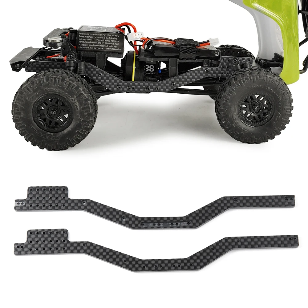 AXSPEED Carbon Fiber Chassis Frame Rails for Axial SCX24 All Series 1/24 RC Crawler Car Parts