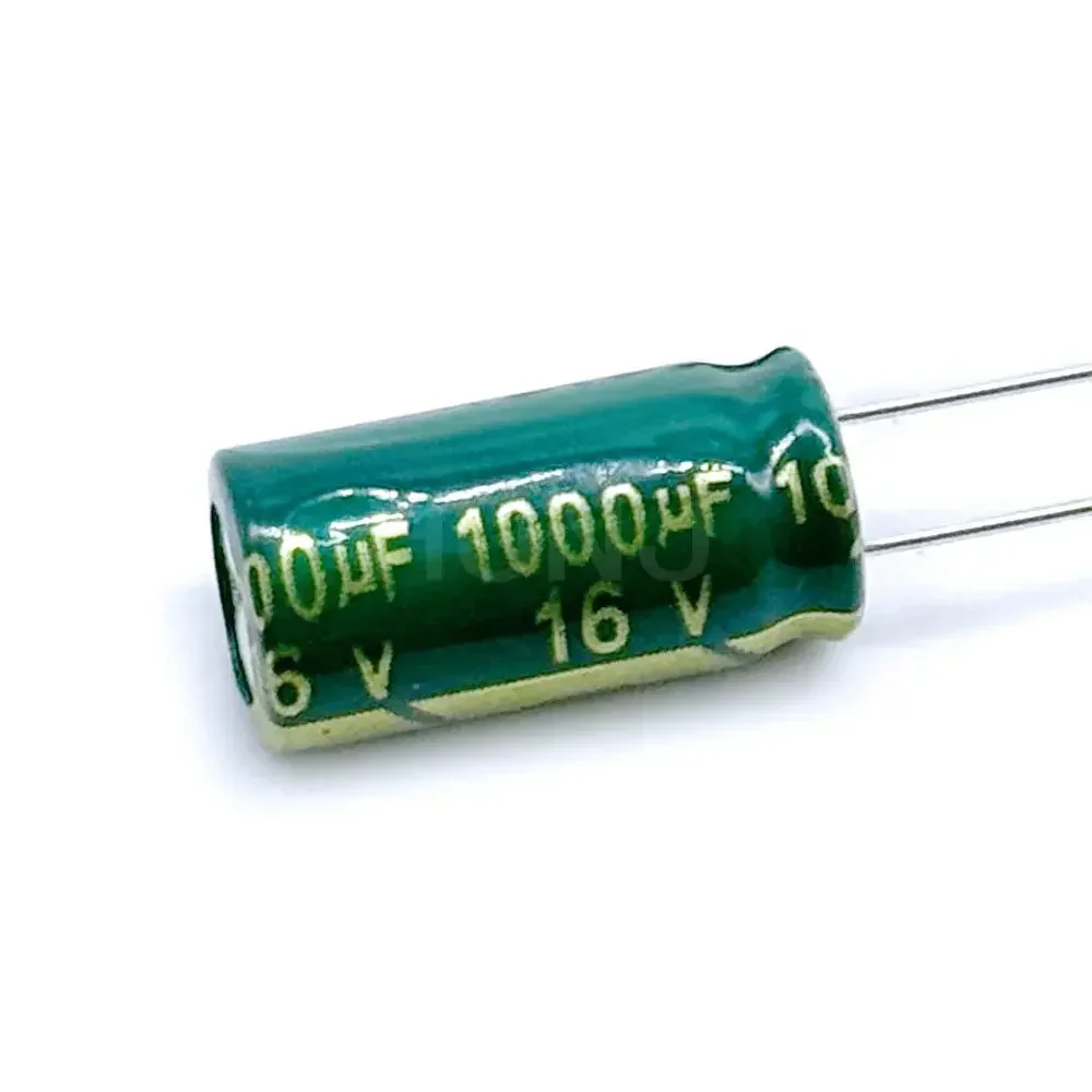 10PCS 16V1000UF 1000UF 16V 8*16 low ESR/impedance high frequency aluminum electrolytic capacitor size 8*16 16V 1000uf ±20%