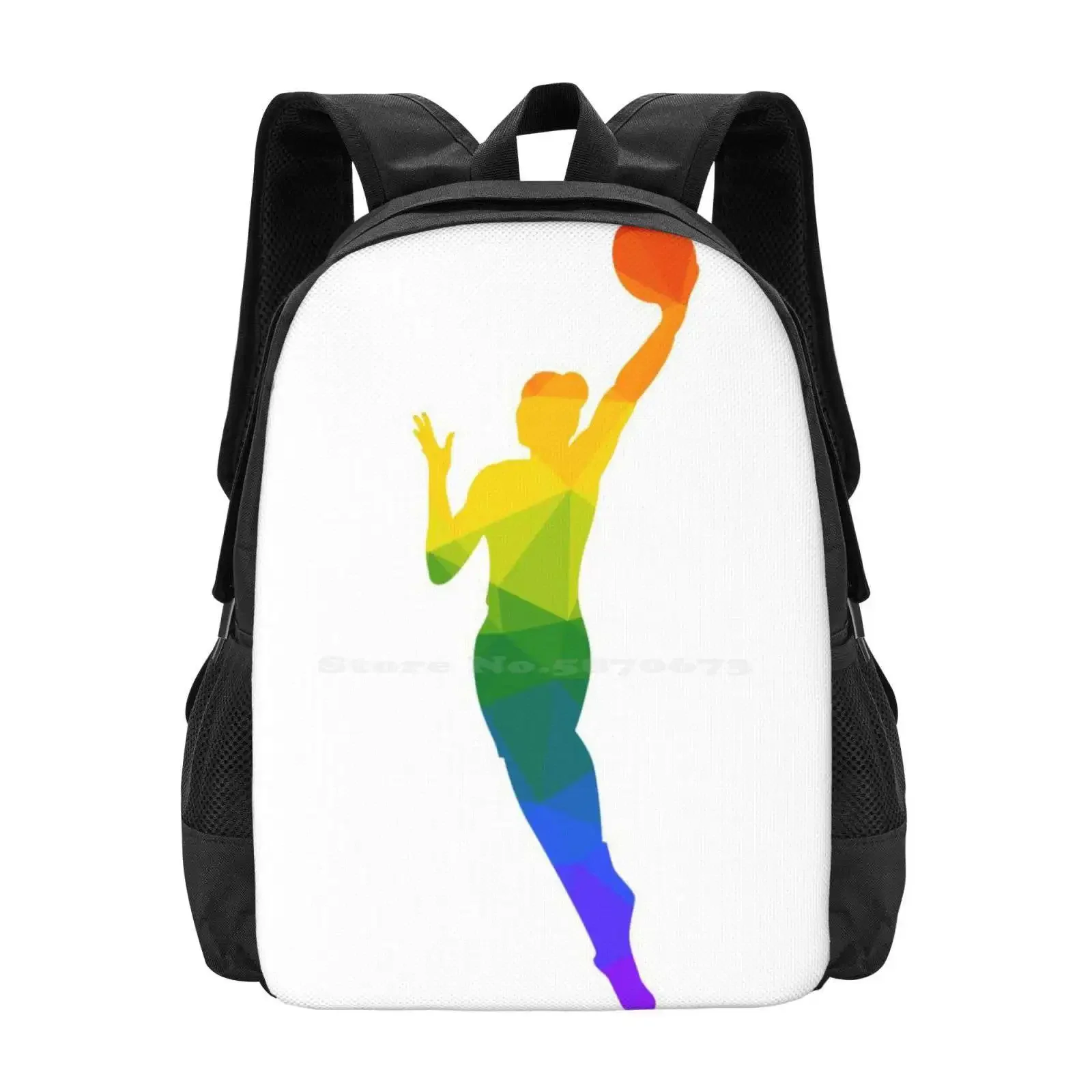 

Pride Pattern Design Laptop Travel School Bags Sue Bird Lgbtq Ionescu Pride Gay Trending Womens Basketball Hoops