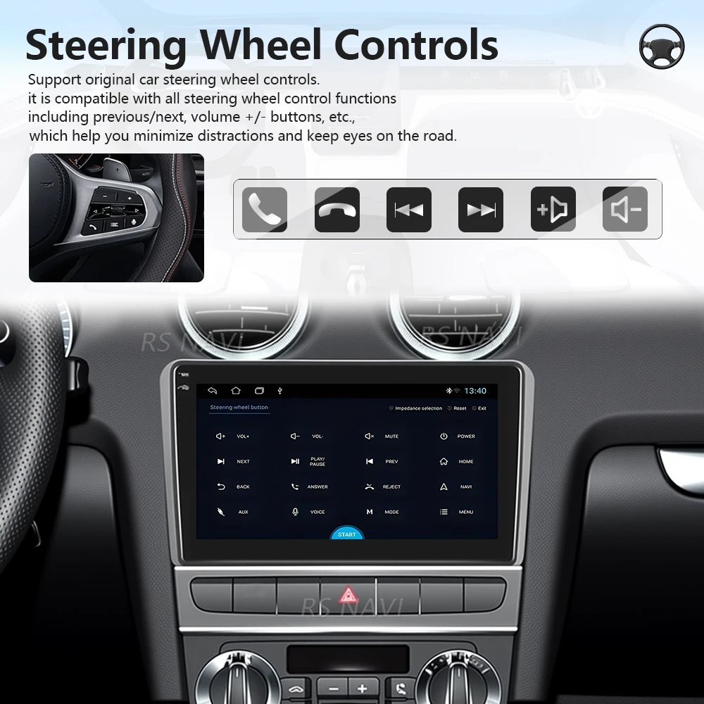 Plug und Play Android 15 Carplay Auto GPS Navigation Radio Multimedia Player Für Audi A3 8P 2003-2013 video Stereo Auto Radio