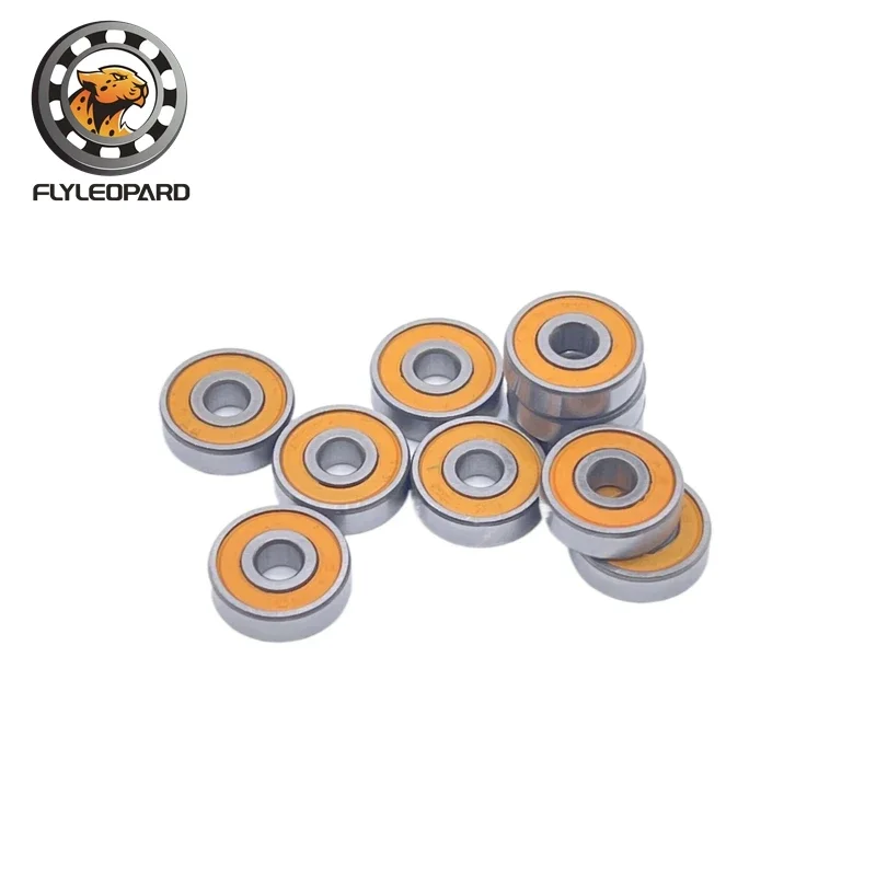 2Pcs 695-2RS Bearing 5x13x4 mm ABEC-7 Miniature Ball Bearing With Orange sealed