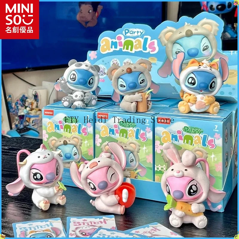 

Miniso Christmas Stitching Animal Party Series Blind BoxMysteriousBoxStitchingAction Doll DecorationSurprisePackage BirthdayGift
