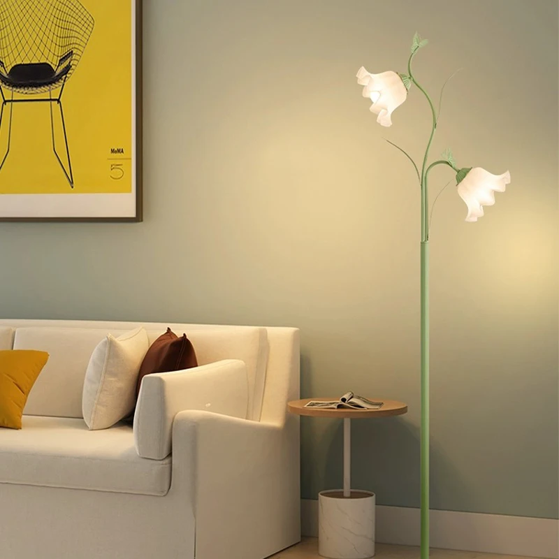 BOSSEN Modern LED high foot floor lamp, room decoration, Scandinavian rustic style, bedroom bedside lamp.