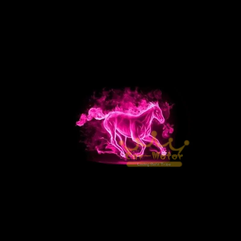 2pcs Wired Purple Flaming Horse Logo Car Projector Puddle LED Door Welcome Light Ghost Shadow Spotlight Laser for Ford Mustang