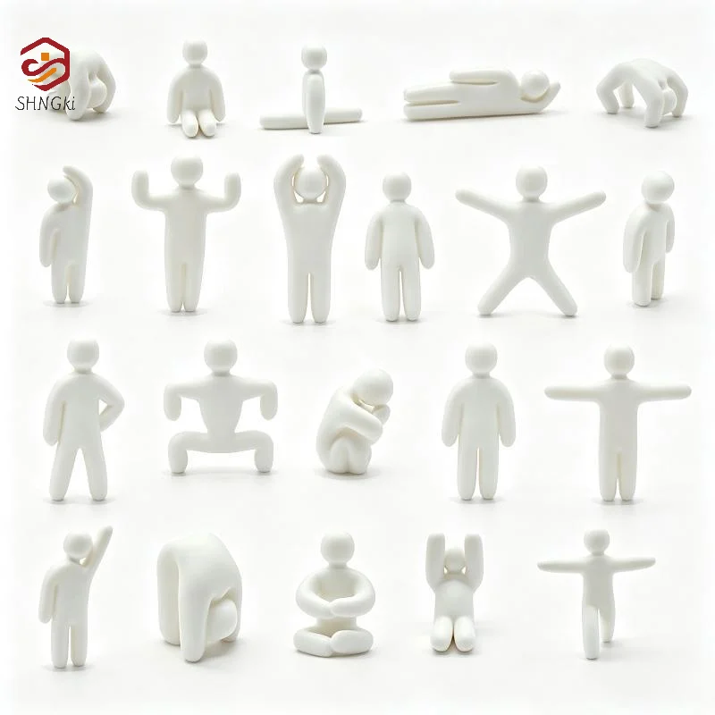 (Blank DIY Paintable Human Figurines Set,3D Print Blank Model Multiple Poses Hide Seek Desktop Decor For Art Craft Painting Gift