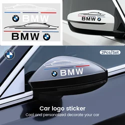 2pcs Car Rearview Mirror Decor Stickers Badge Emblem Decal Styling For BMW M Power Performance M3 M5 X1 X3 X5 X6 E46 E39