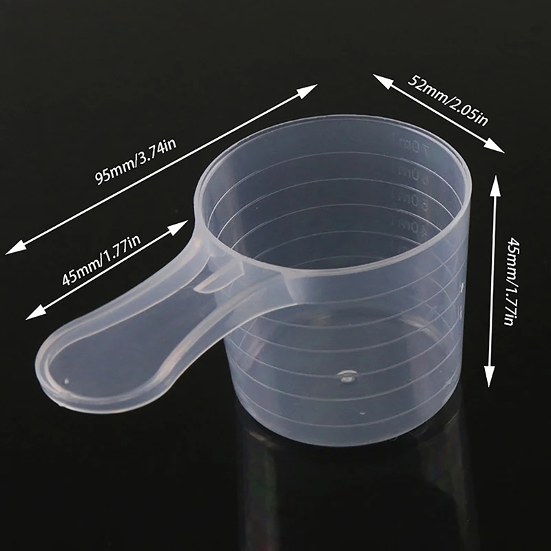 5PCS 70ML Plastic Measuring Cup With Scale Transparent Mixing Cup Measuring Jar Container Beaker Kitchen Baking Tool Bakery DIY