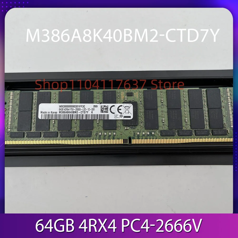 1PCS DDR4 64G 2666 4RX4 PC4-2666V 64GB ECC REG RDIMM For Samsung Server Memory Module M386A8K40BM2-CTD7Y