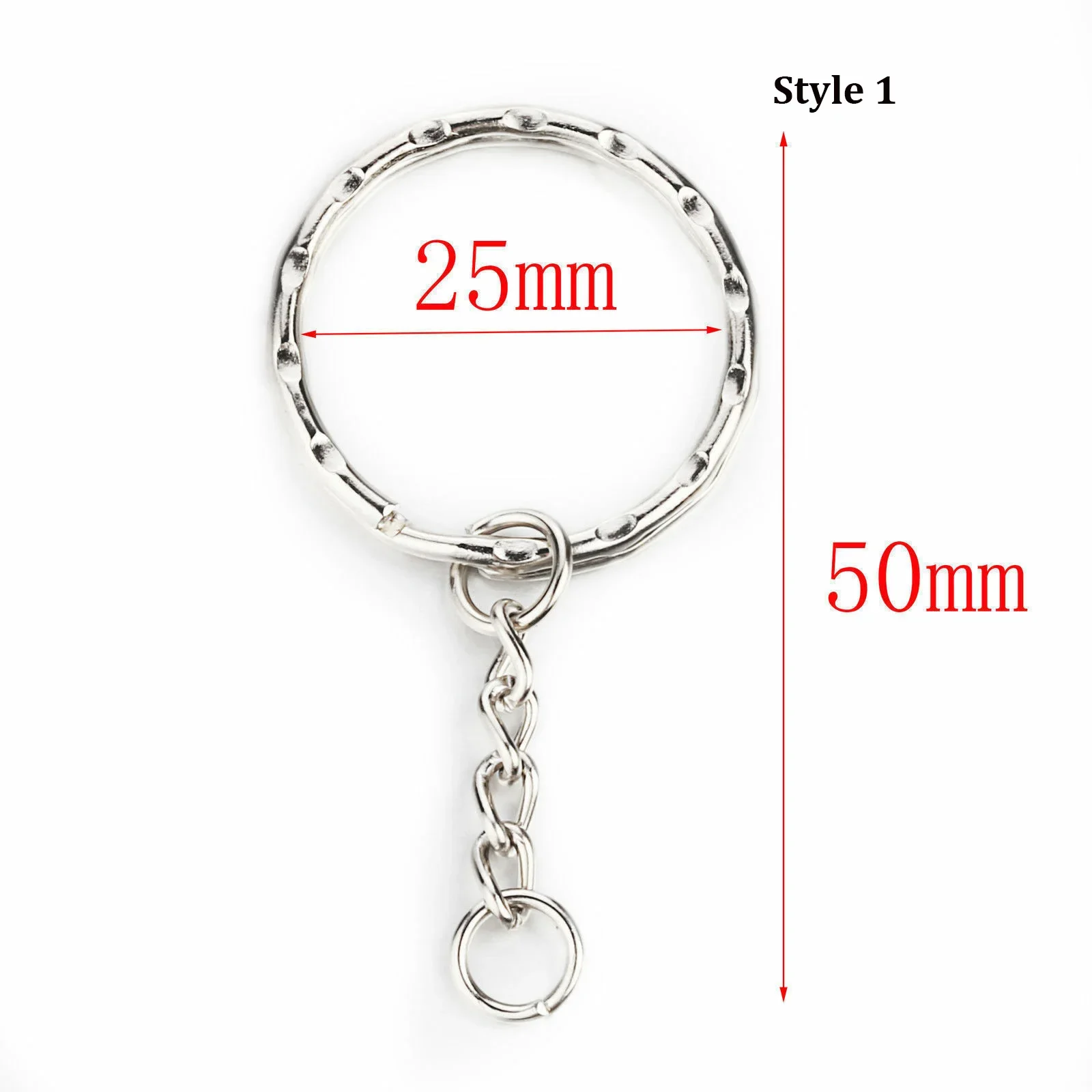 Metal Blank Keyring Keychain Split Rings Keyfob Key Rings Lobster Clasp Key Chain Key Pendant Ring Stainless Steel Rings