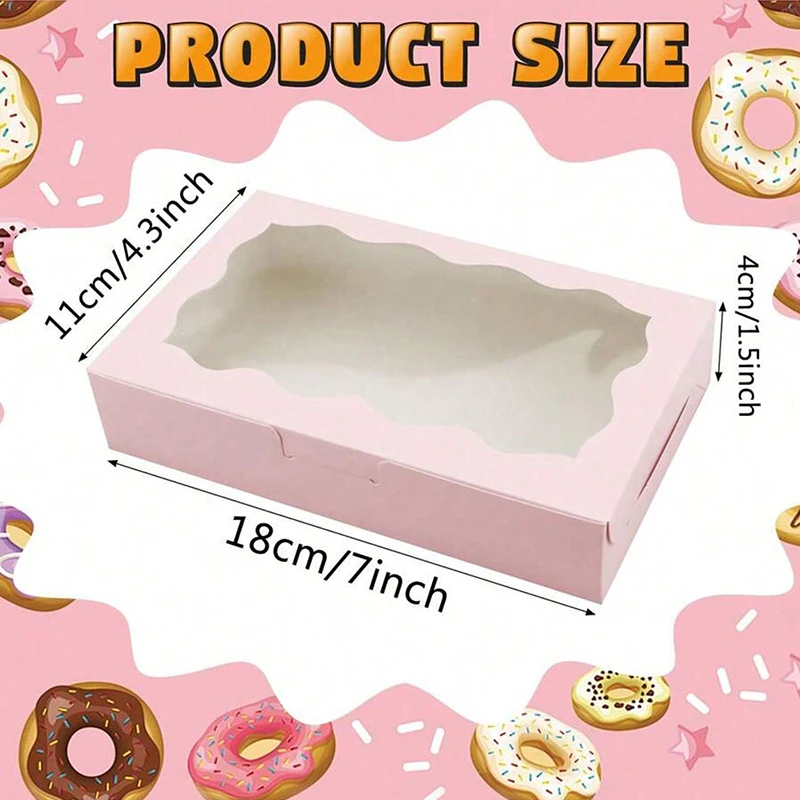 10/20 Stücke Kraftpapier Kuchen Süßigkeiten Boxen Rechteck Offenes Fenster Hochzeit Schmuck Schokolade Geschenk Verpackung Boxen Backen Party liefert – Detail 2