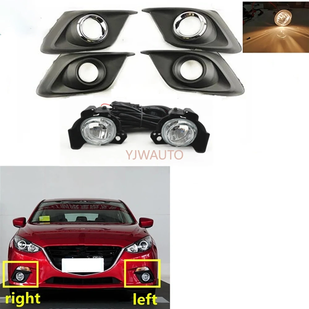 Fog Light For Mazda 3 Axela 2014 2015 2016 Fog Lamp Car Front Bumper Grille Signal Lamp Driving Fog Lights Assembly