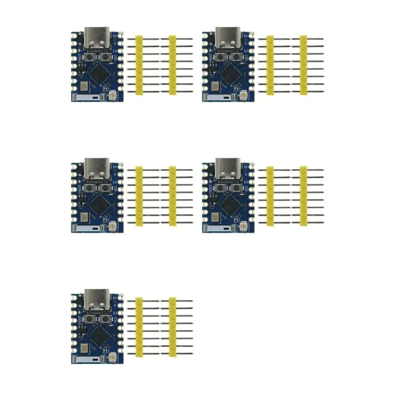 

【Обязательно к покупке】5X ESP32-C3 PRO MINI Плата для разработки с чипом ESP32-C3FH4, модуль Wi-Fi и Bluetooth, несобранная (без пайки)