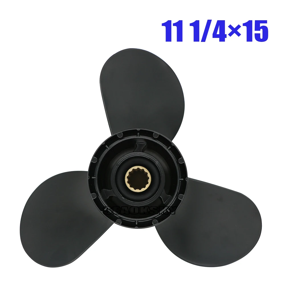 

Propeller 11 1/4x15 For Suzuki Outboard Engine DF40A DF50A DF50AV DF60A DF60AV DT40 13 Spline 58100-88L62-019