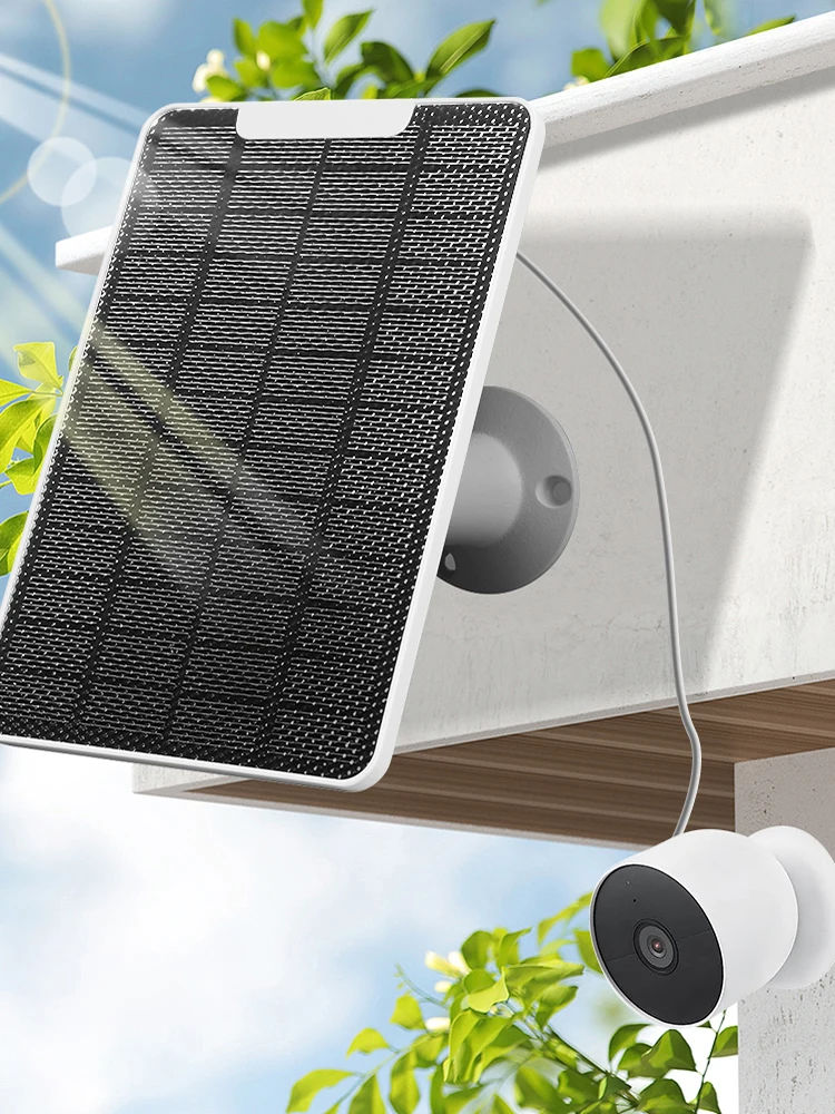 

Monocrystalline Solar Panel IP65 Waterproof Solar Charging Panel with Rack and Screwdriver for Google Nest Camera Outdoor Indoor