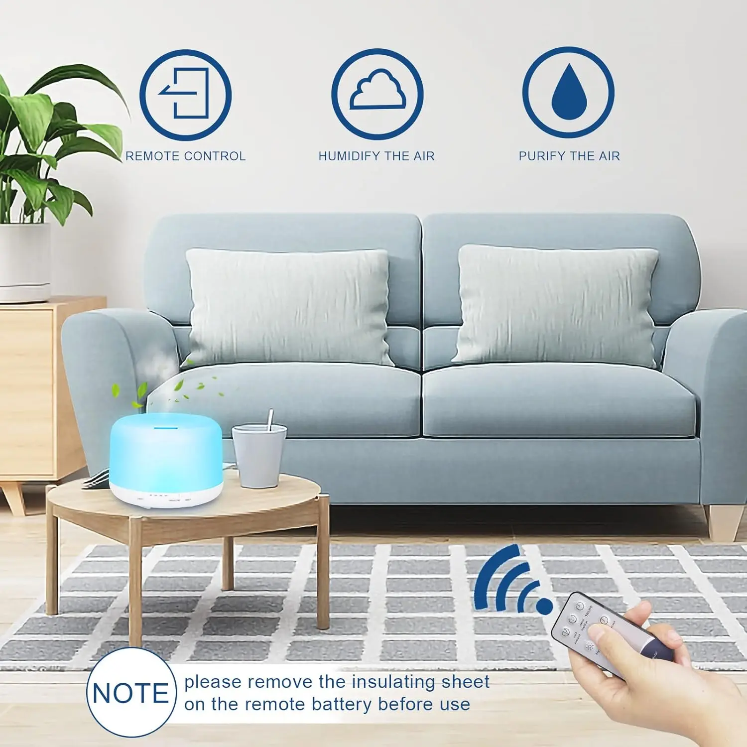 Smart Wifi Air Humidifier 500ML Wireless Oil Diffuser App Control Mist Maker with Alexa Google Home Scent Diffuser Perfume