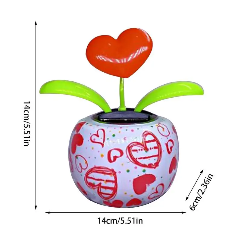 Dancing Flower Solar Powered Dancing Sunflower Car Ornament In Colorful Pots Flower Car Decoration Solar Bobbleheads For Windows