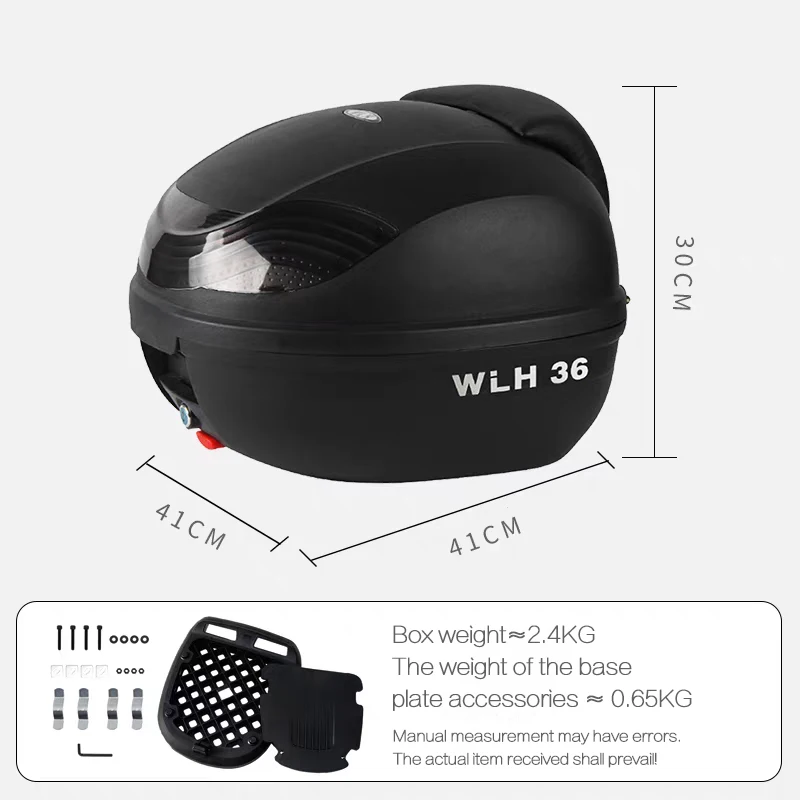 A 32-Liter Motorcycle Trunk with a Large Capacity and Multi-Functional Waterproof Backup Storage Box That Can Hold a Full Helmet
