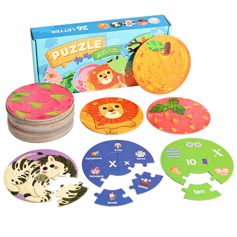 Fun Matching Puzzle Game – Large Round Pieces for Kids, Parent-Child Interactive Play & Focus Training, Christmas Gift