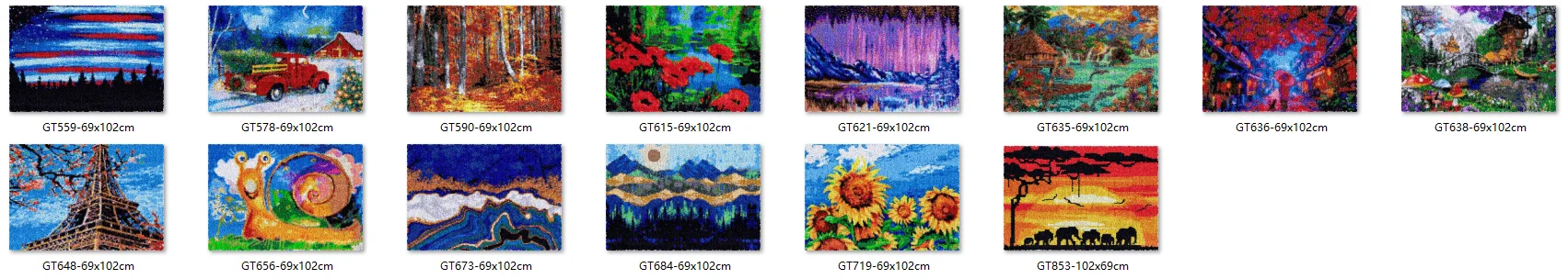 

Bee latch hook kit rug canvas printing ZD694 handwerken knooppakket diy carpet embroidery 69-102CM Towel