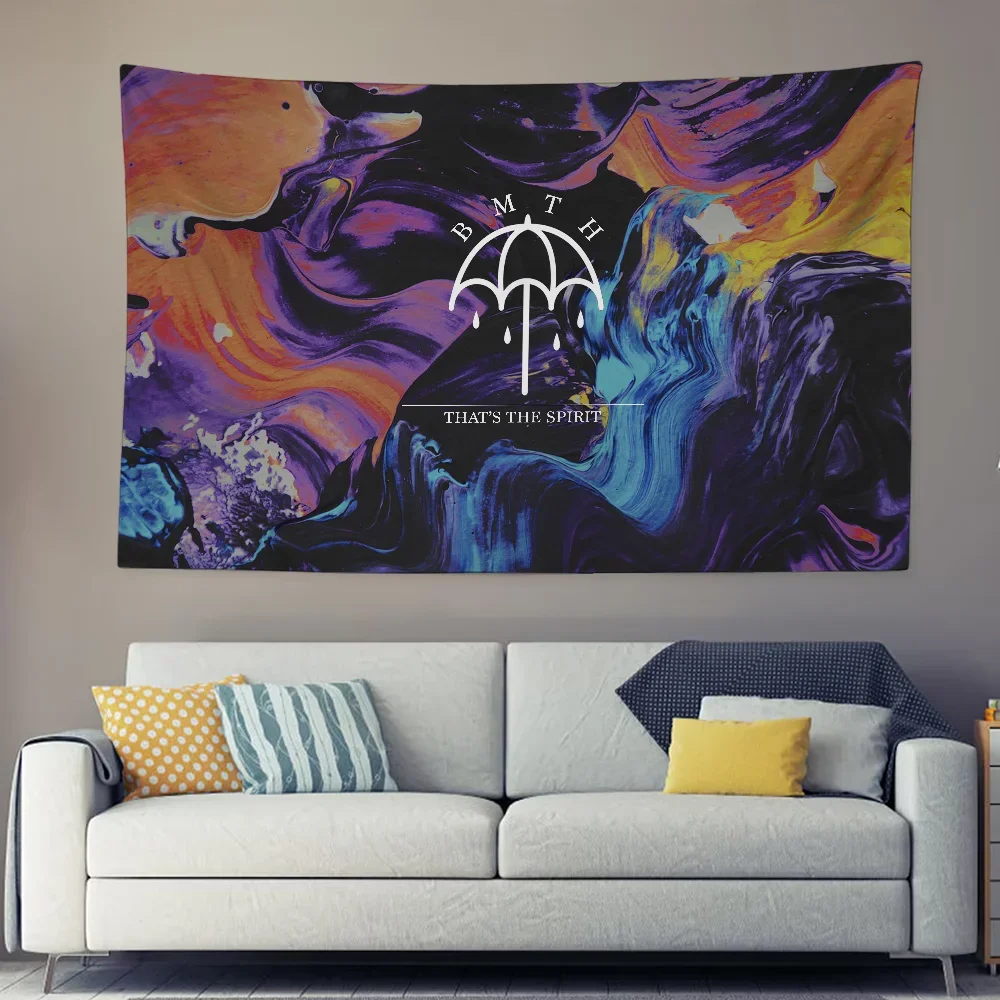 الفرقة B-Bring Me The H-Horizon نسيج رائع خلفية معلقة القماش غرفة نوم نسيج غرفة ديكور الجمالية نسيج الجدار الشنق