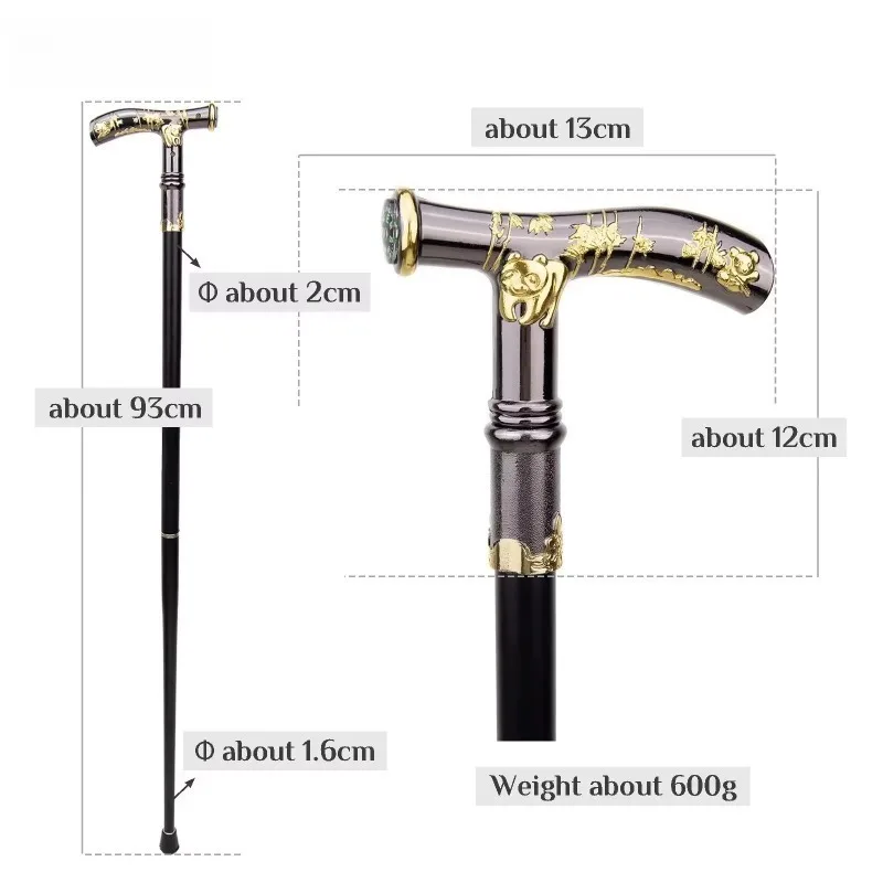 Walking Stick with Compass Holiday Party Decoration Cosplay Props Gentleman Walking Cane