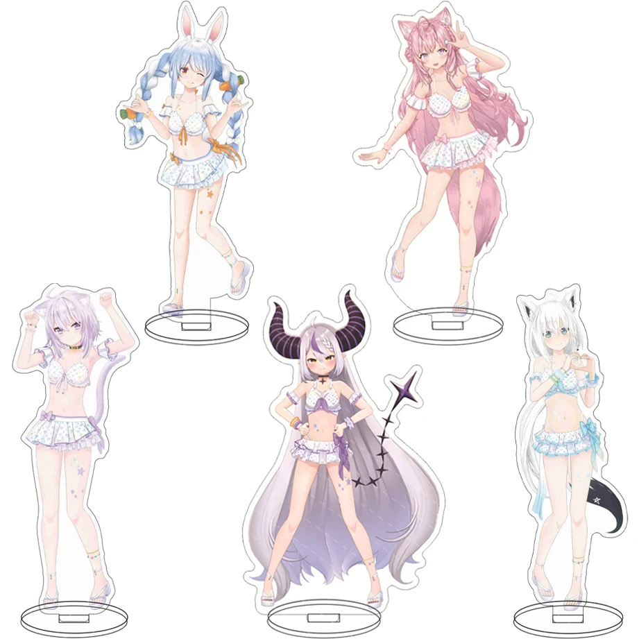 16CM Anime Acrylfigur VTuber HOLOLIVE Usada Pekora La+ Darkness Shirakami Fubuki Hoshimachi Suisei Cosplay Geschenk-Ständer Ornamente