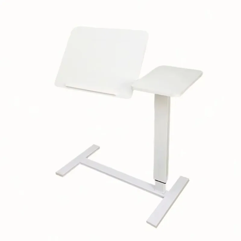 مصنع قابل للتعديل هوائي مكتب قائم متنقل قابل للتحويل فوق السرير عجلات طاولة السرير المتداول الكمبيوتر #5