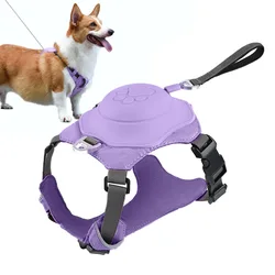 Small Sized Dog Harness, 2 in 1, No Pull Reflective Dog Harness, Retractable Dog Leash, Fully Adjustable Puppy Harness