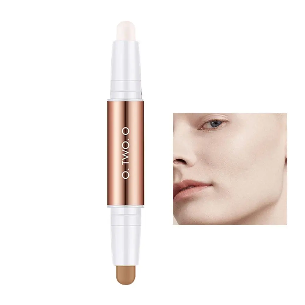 Doppelkopf Highlight Bronze Stift Gesicht Make-up flüssige Concealer Foundation Bleistift wasserdicht Stick Make-up Kontur Kontur g2y9