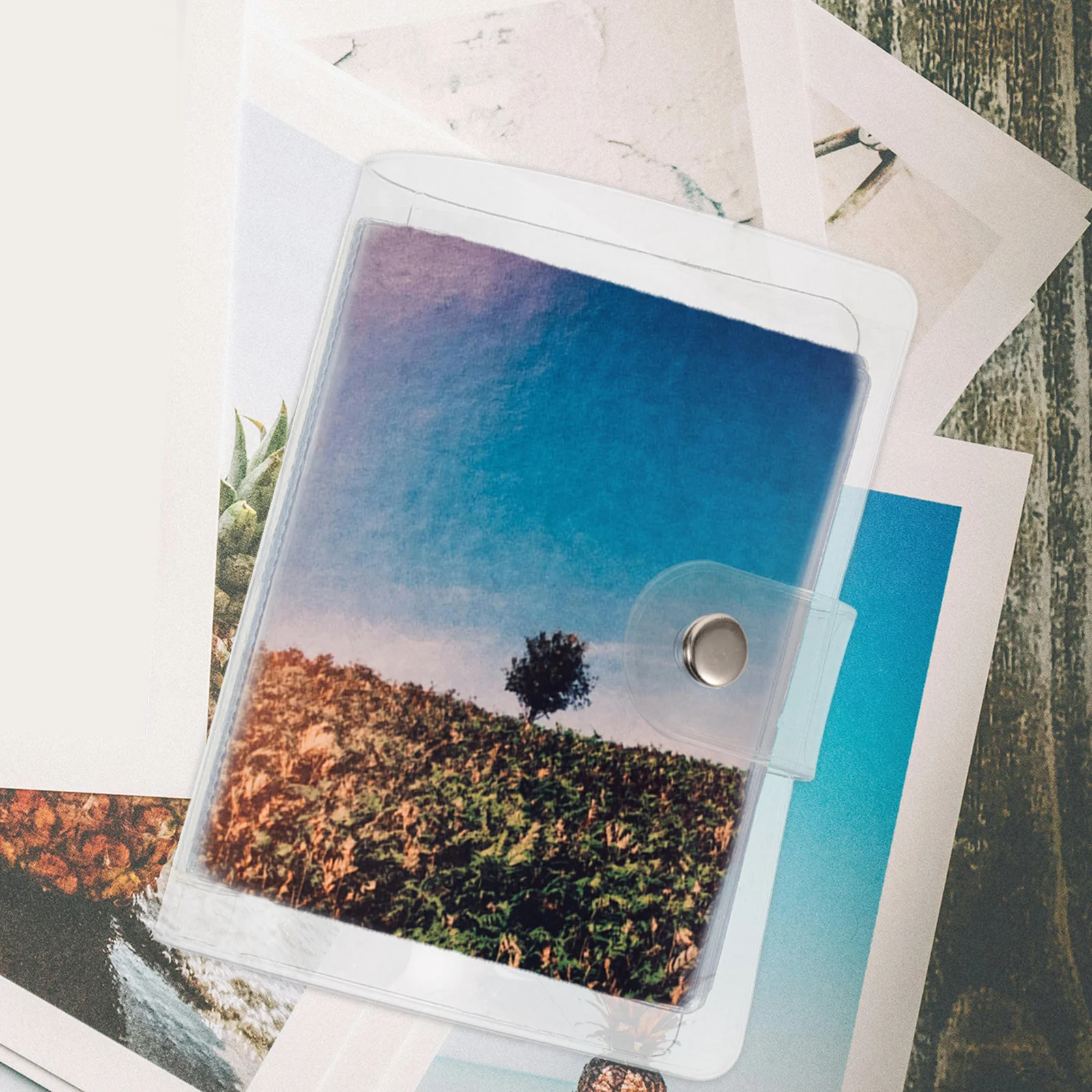Compact 3-Inch PVC Mini Photo Album Postcard Holder Travel Card Collection Book Portable Photocard Binder Business Card Book