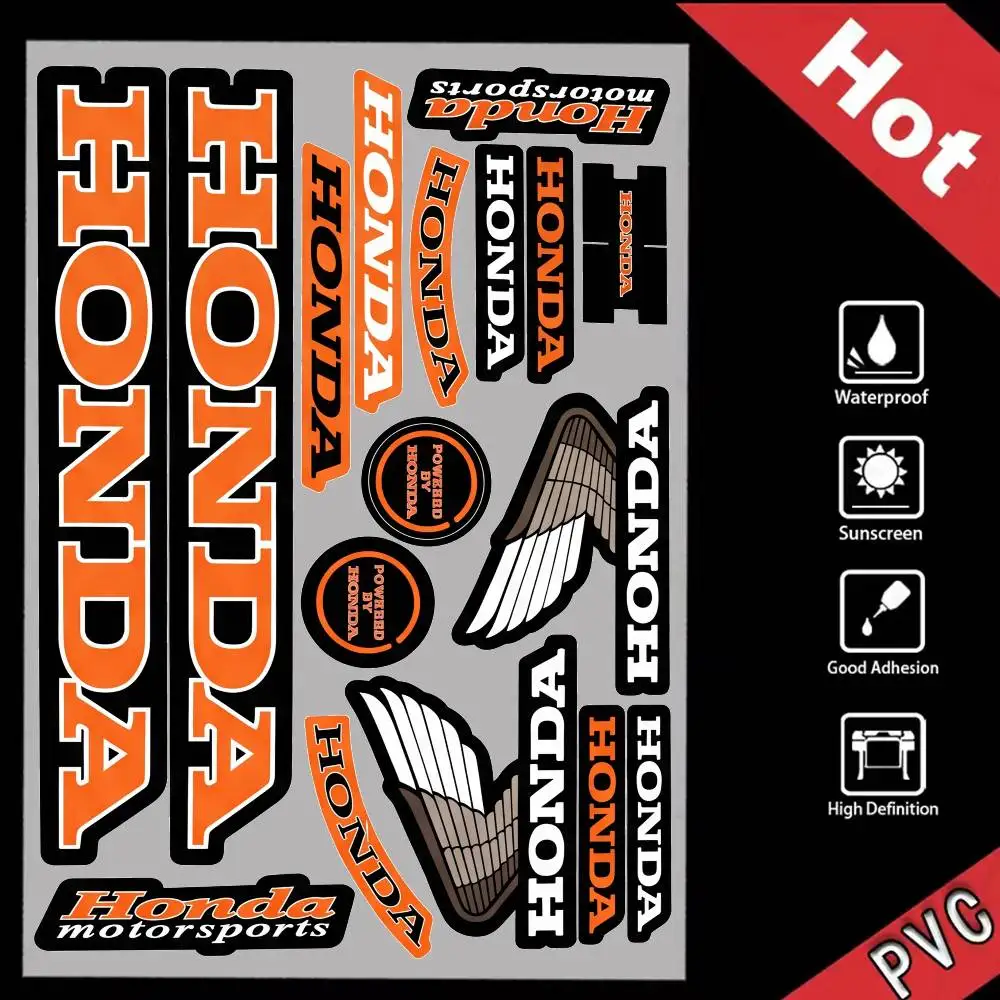FOR HONDA Durable Waterproof Reflective Decor Sticker Scratch Cover For Motorcycle Car Helmet Fridge Accessories