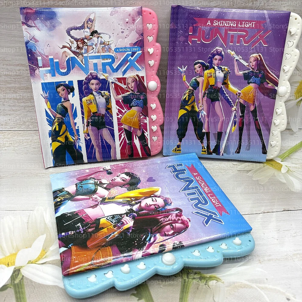 

Дневник Kpop Demon Hunters с кодовым замком для девочек, мини-блокнот в твердом переплете, аниме-блокнот, милый ежедневник для студентов, подарок на день рождения