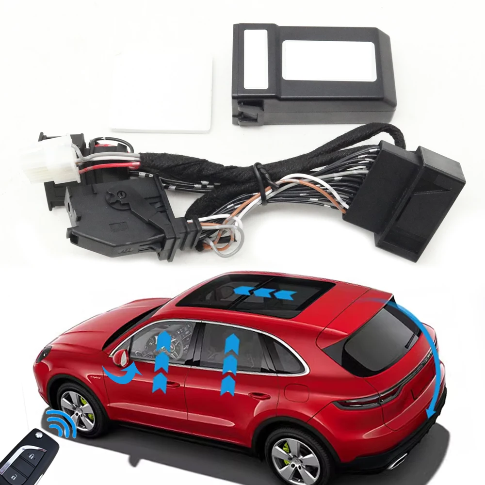 Power Window Glass Lifter Rearview Mirror Fold Unfold Auto Tailgate Sunroof Close Module Kit For Porsche Cayenne Macan Panamera
