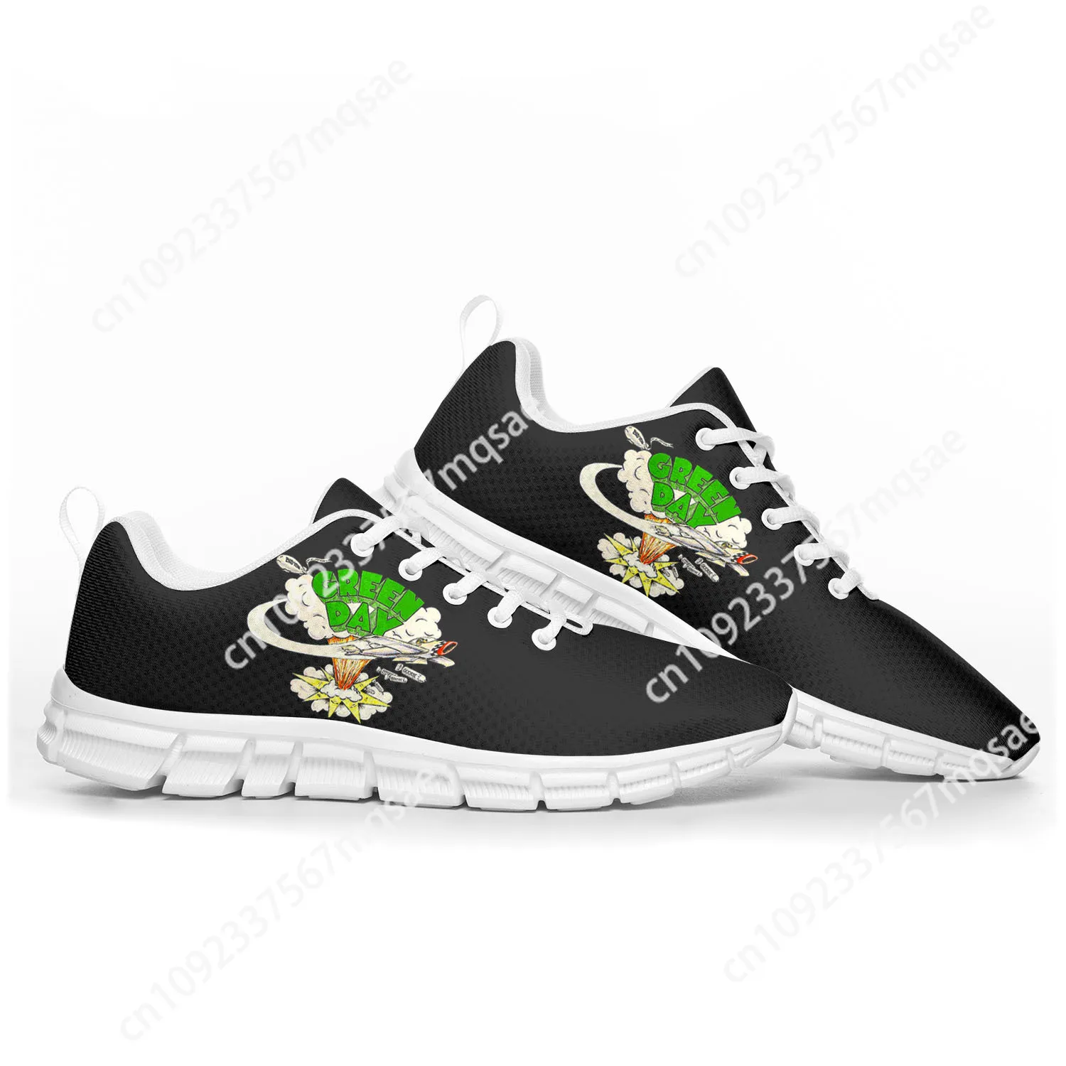 Green Day Pop Rock Band Sports Shoes Mens Womens Teenager Kids Children Sneakers Casual Custom High Quality Couple Shoes White