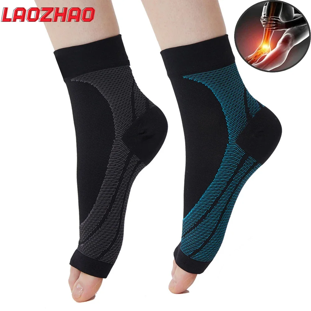 1Pair Neuropathy Socks for Men Women,Toeless Compression Socks,Ankle Compression Support Sleeve for Ankle Gout,Plantar Fasciitis