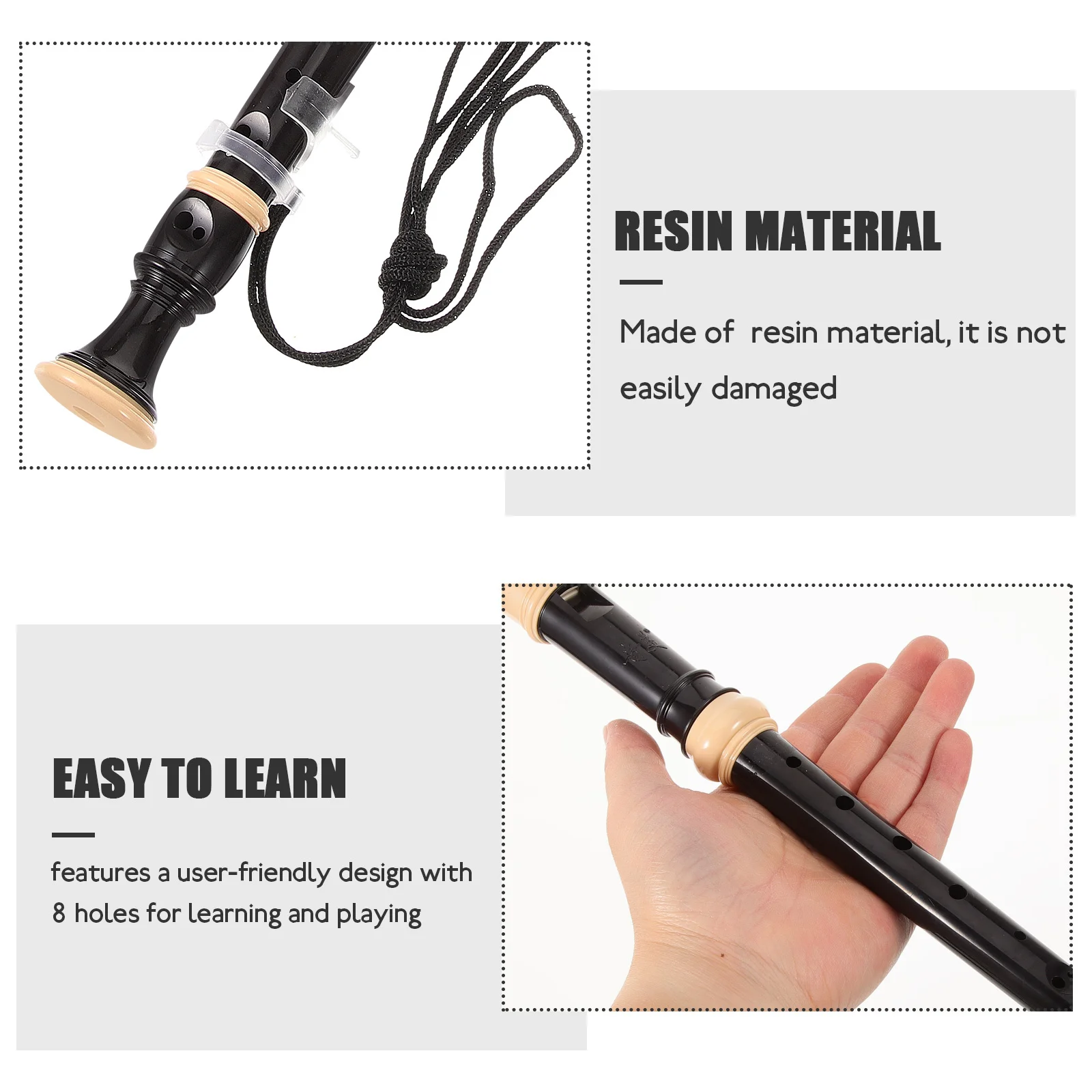 

Resin Flute Portable Clarinet Cleaning Rod Recorder Instruments Repair Kit Musical