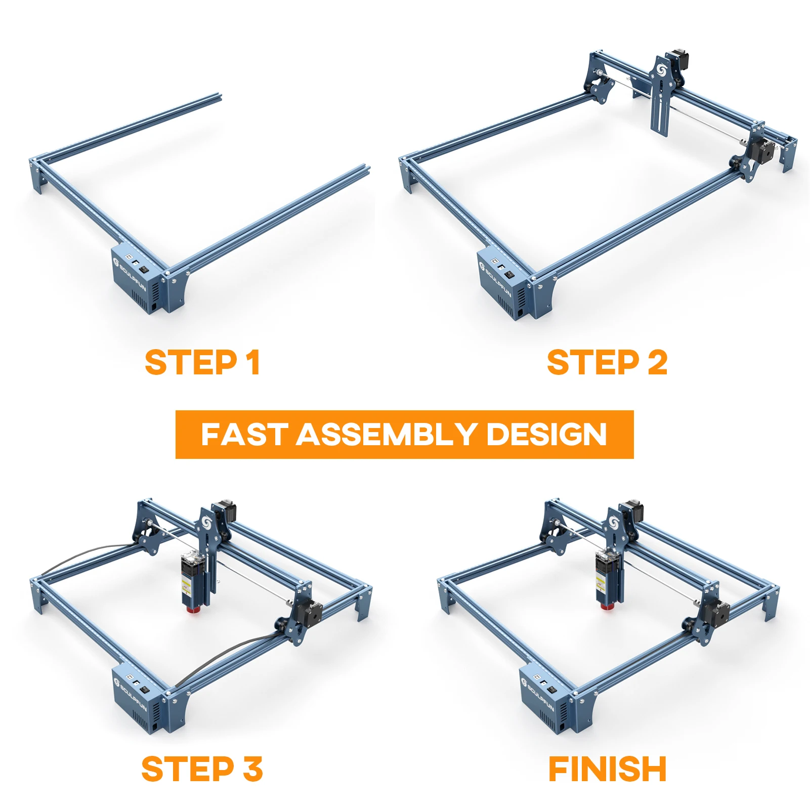 S9 레이저 조각기, 초박형 레이저 빔 성형 기술, 고정밀 목재 아크릴 레이저 조각기